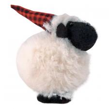 Furry Sheep w/Santa Hat, Large