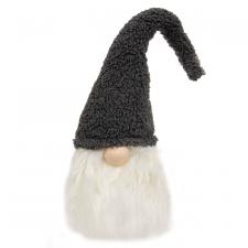 Plush Gray Hat Santa Gnome Bottle Topper