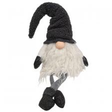 Dangle Leg Plush Santa Gnome w/Gray Hat