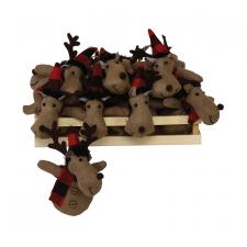 12 pc Plush Moose Ornament w/Crate