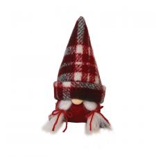 Plush Plaid Mrs. Santa Gnome