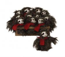 12 pc Plush Sloth Ornament w/Crate