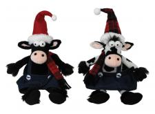 2 Asstd. Plush Mr. & Mrs. Cow