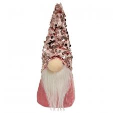 Fabric Gnome with Pink Sequin Hat 8