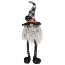 Buffalo Check Witch Hat Dangle Leg Gnome