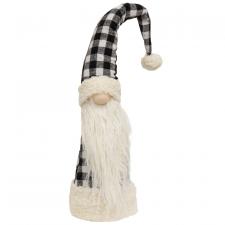 Black & White Buffalo Check Gnome Tree Topper