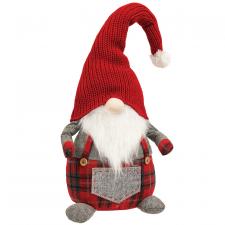 Large Winter Plaid Overalls Gnome - SPECIAL BUY! ORIGINAL PR