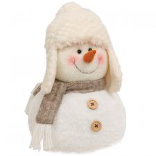 Cozy Cream Snowman Sitter