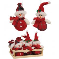 12 Pc. Winter Plaid Snowman Crate