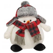 Bundled Up Winter Plaid Snowman