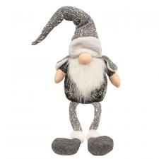 Gray & White Trapper Hat Dangle Leg Gnome - SPECIAL BUY! Ori