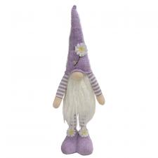 Spring Purple Daisy Standing Gnome
