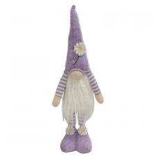 Spring Purple Daisy Standing Gnome