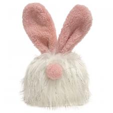 Easter Fuzzy Pink Sparkle Gnome Bunny