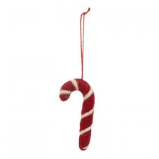 Felted Candy Cane Ornament