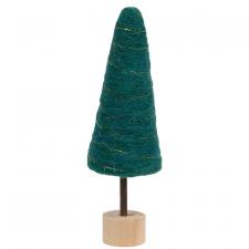 Dark Green Felted Wool Tree Medium