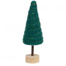 Dark Green Felted Wool Tree Small