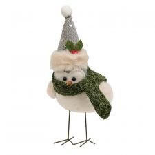 Fabric Bird with Green Hat and Scarf