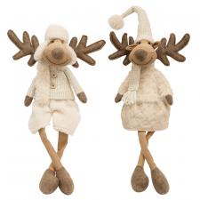 Cozy Cream Reindeer, 2 Asstd.