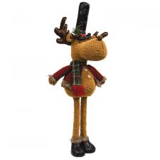Festive Rustic Standing Reindeer w/Extendable Legs
