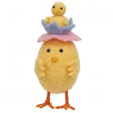 Standing Felt Mama & Baby Chick - 6.5