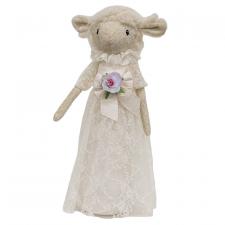 Sweet Lace Lamb Plush Sitter - 14