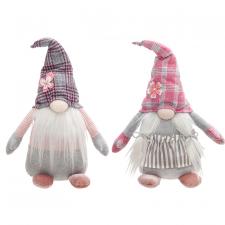 Pink Plaid Spring Gnomes, 2 Asstd.