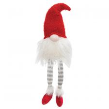 Dangle Leg Santa Gnome w/LED Light