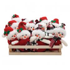 12 pc Asstd. Snowman Ornament w/Crate
