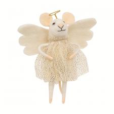 Angel Mouse Felted Ornament