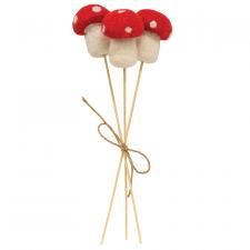 3/Set Felted Mushroom Picks