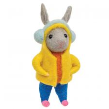 Beats Bunny Felted Ornament