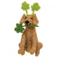 Lucky Dog Felted Ornament