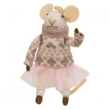 Cozy Sweater Fancy Mouse Felted Ornament