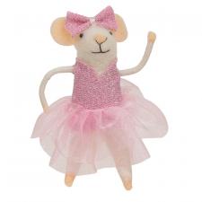 Pretty in Pink Mouse Felted Ornament