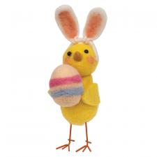 Easter Egg Bunny Chick Felted Ornament