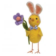 Spring Blossom Bunny Chick Felted Ornament