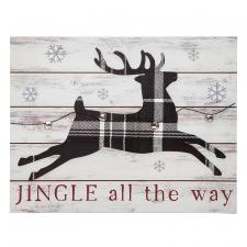 Jingle All the Way Sign with Reindeer