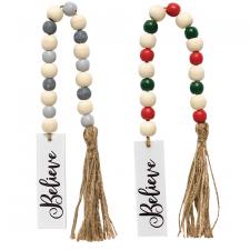 Believe Tassle Garland w/Beads, 2 Asstd.