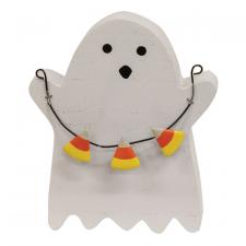 Candy Corn Ghost Wood Sitter