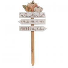 Fall Market Wooden Yard Stake