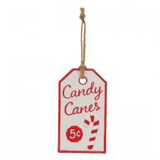 Candy Canes Metal Tag