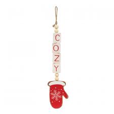 Cozy Mitten Christmas Wooden Tile Hanger