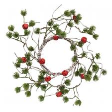 Birch Bark Jingle Bell Twig Candle Ring - 4.5