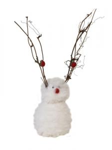 Med Felted Fluffy Reindeer Snowman