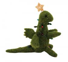 Felted Christmas Party Dragon Ornament
