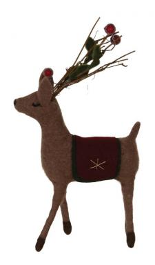 Felted Standing Reindeer, Large