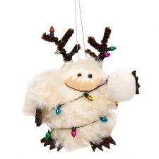 Felted Abominable Snowman Ornament