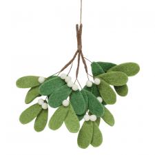 Felted Greenery Drop Ornament
