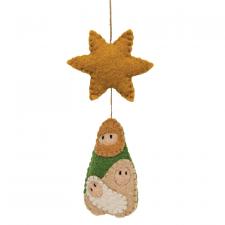 Felted Holy Family Ornament